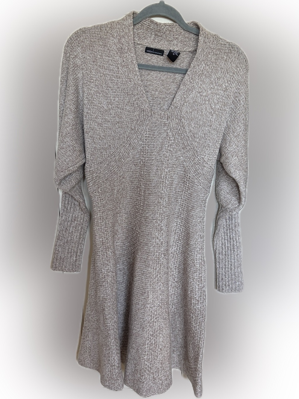Worthington Heathered Cream Knit Dress